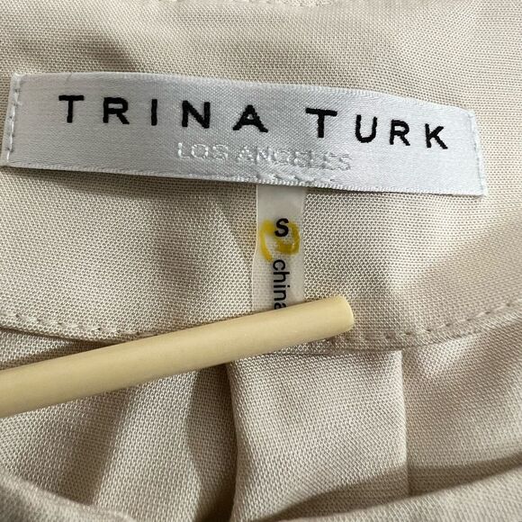 Trina Turk Tan Verse Mini Dress Size Small - Picture 2 of 11